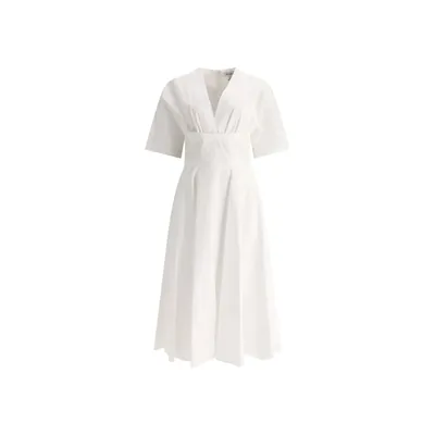 Alaïa ホワイトのワンピース Alaia Cotton Midi Dress