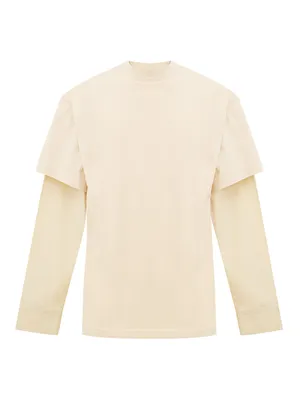 Balenciaga Layered Cream T-Shirt
