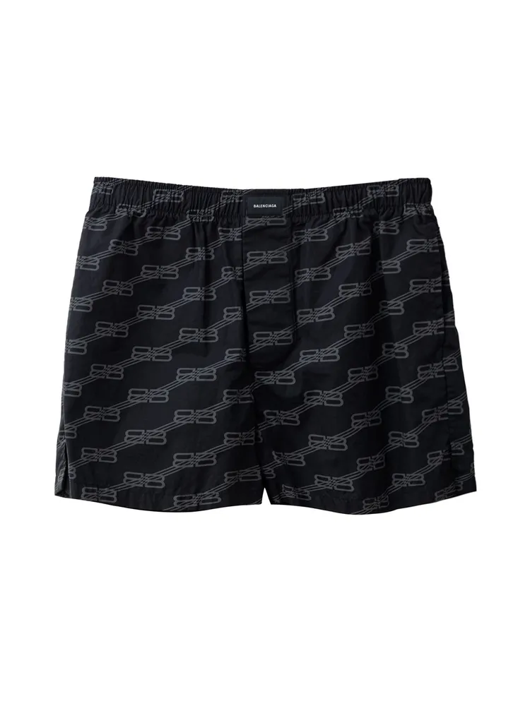 Balenciaga Allover Logo Shorts