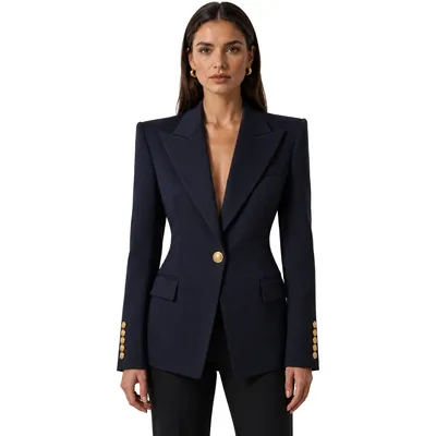 Balmain ブルーのジャケット Jacket Single-Breasted Blue