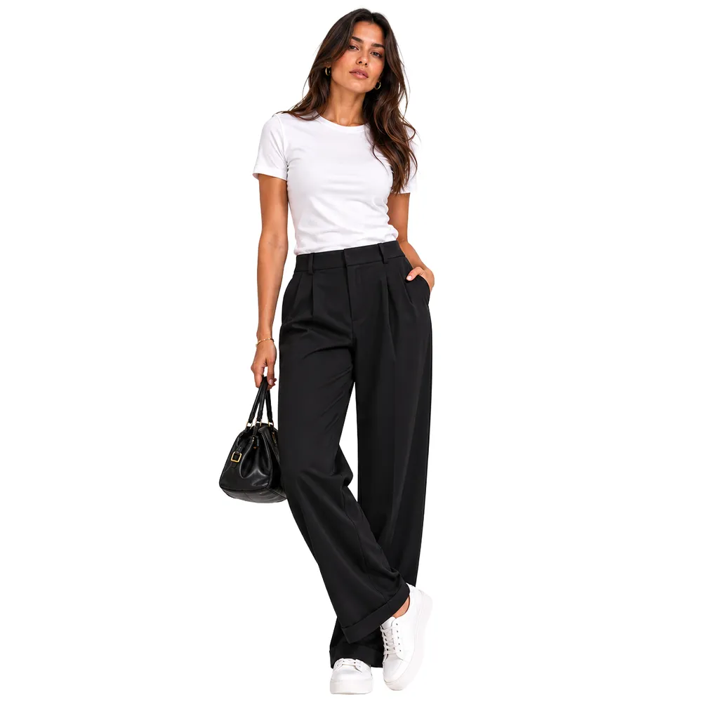 Balmain Trousers Long Pleated Black