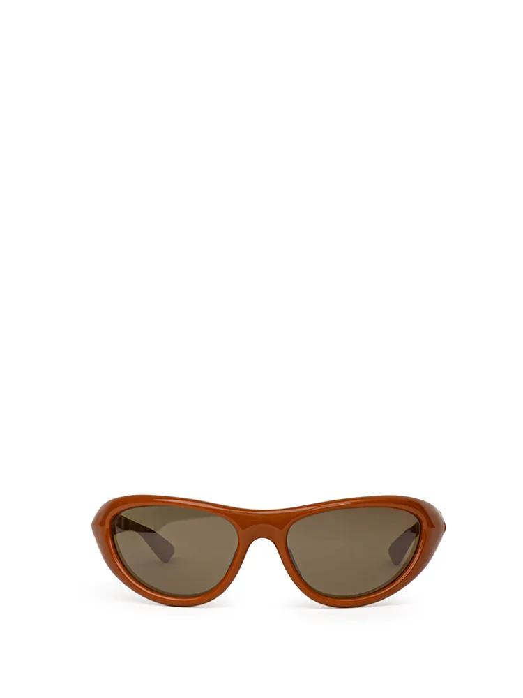 Bottega Veneta Brown Acetate Sunglasses