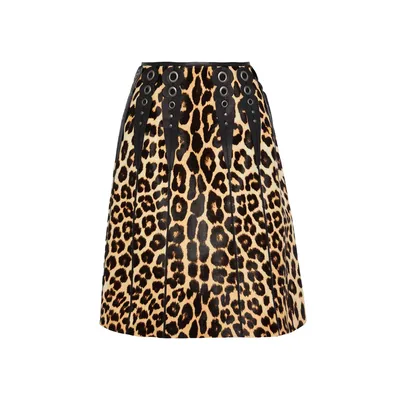 Bottega Veneta ブラウンのスカート Leopard Print Calf Hair Skirt