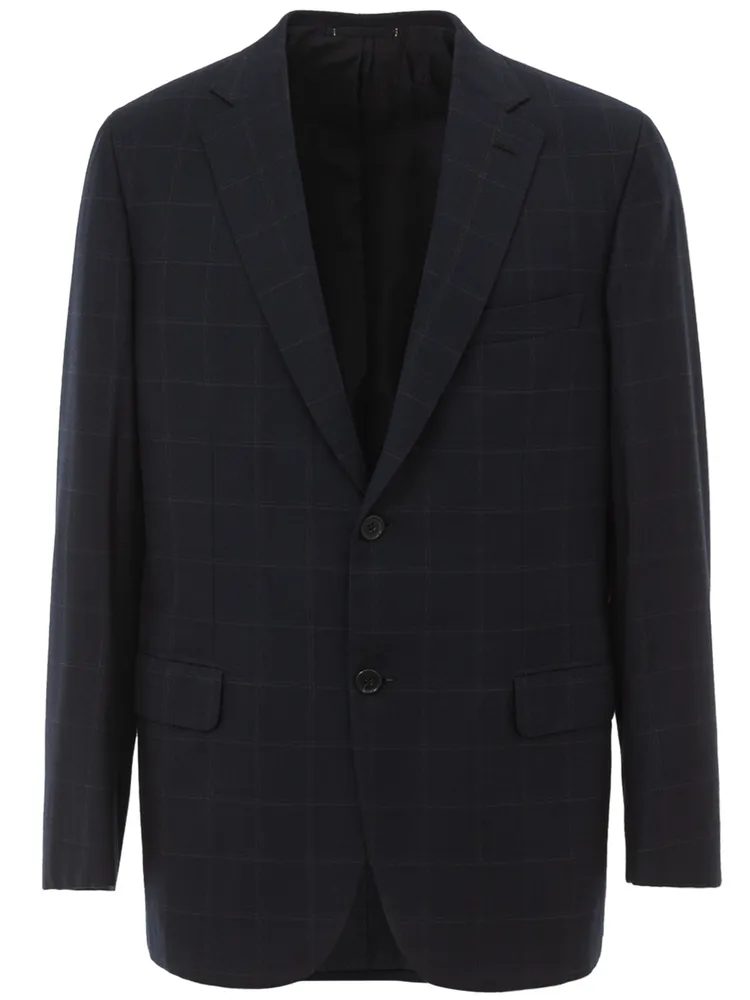 Brioni 'Ravello' Check Single Breasted Jacket