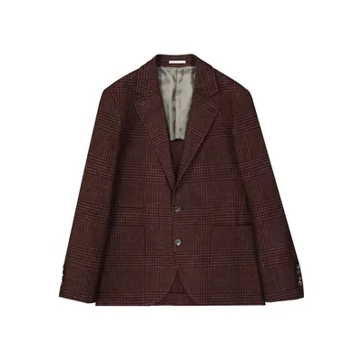 Brunello Cucinelli レッドのジャケット Tartan Wool Jacket
