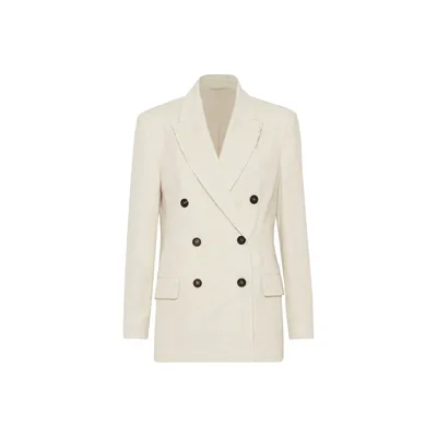 Brunello Cucinelli ホワイトのブレザー Corduroy Blazer