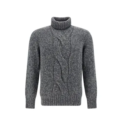 Brunello Cucinelli グレーのニット High Neck Sweater