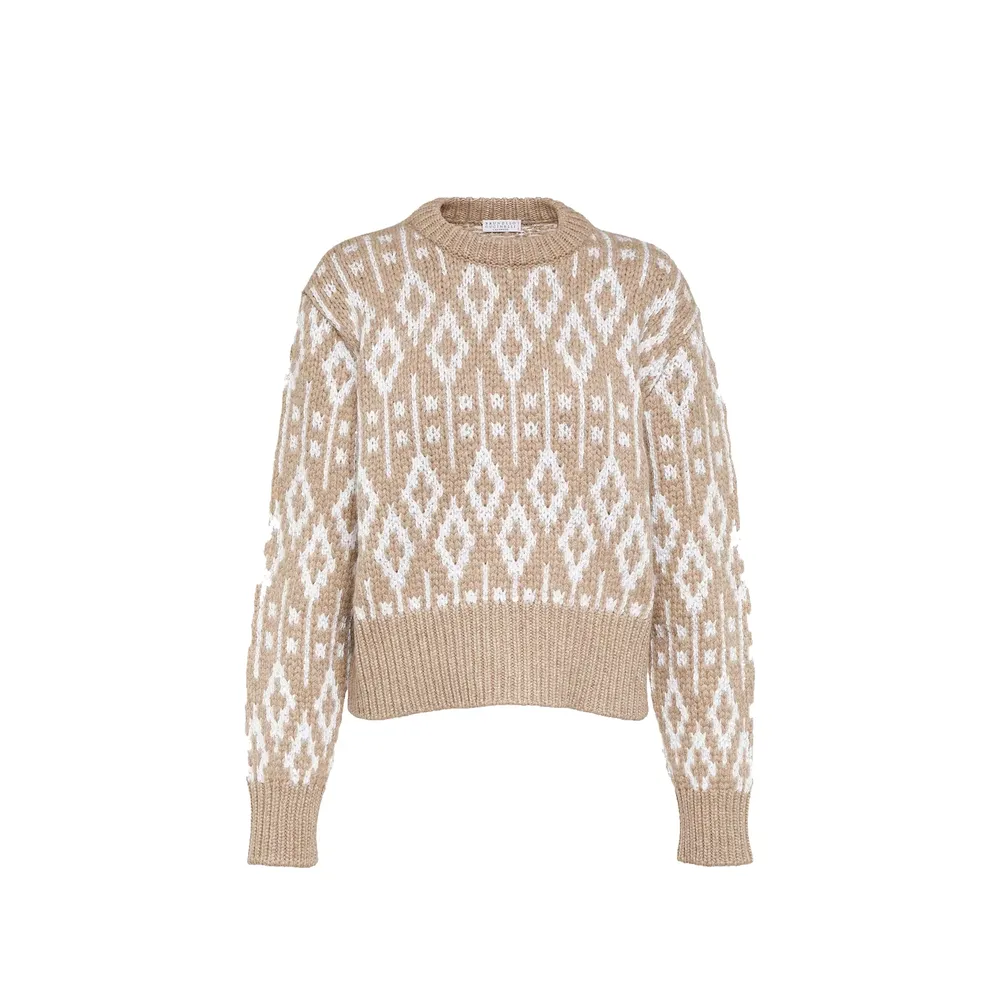 Brunello Cucinelli Jacquard Cashmere Sweater