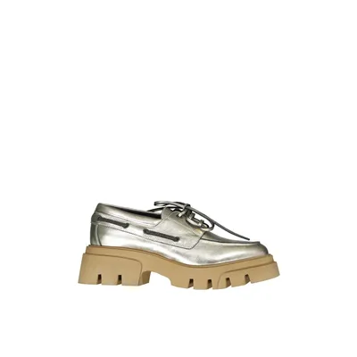 Brunello Cucinelli ゴールドのローファー Leather Loafers