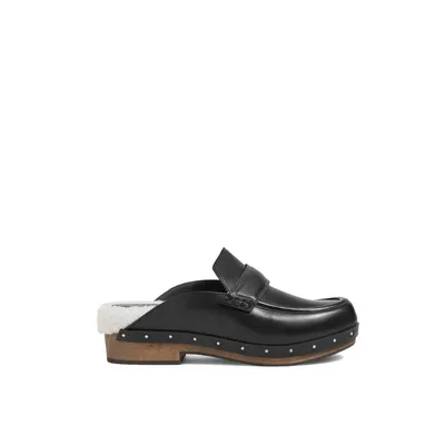 Brunello Cucinelli ブラックのローファー Leather Clogs Mules