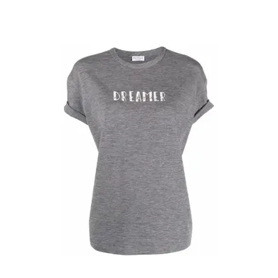 Brunello Cucinelli グレーのTシャツ Dreamer Jersey T-shirt