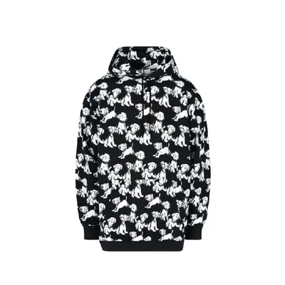 Celine ブラックのパーカー Hooded Printed Dogs Sweatshirt