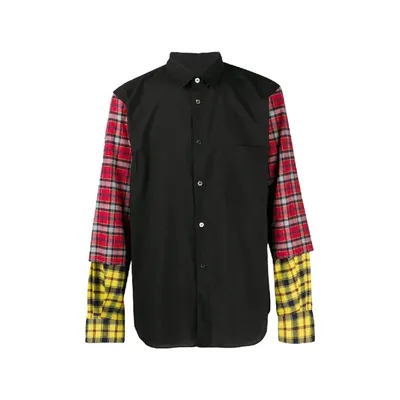 Comme des Garçons ブラックのシャツ Checked Sleeve Shirt