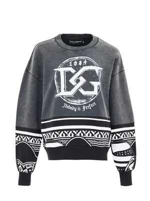 Dolce & Gabbana ブラックのスウェット Crew Neck Sweatshirt Black