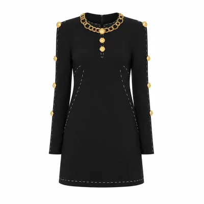 Dolce & Gabbana ブラックのワンピース Dress Dettagli Oro Black