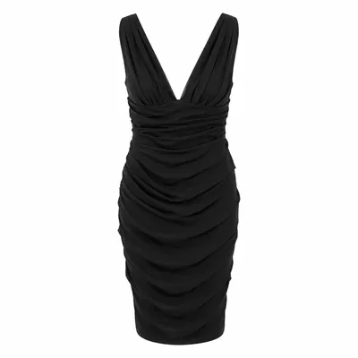 Dolce & Gabbana ブラックのワンピース Dress Drappeggiato Short Black