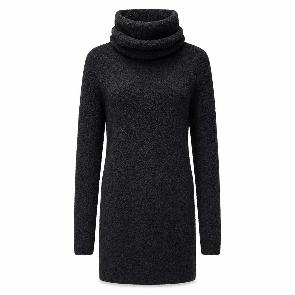 Dolce & Gabbana Dress Bouclè High Neck Black