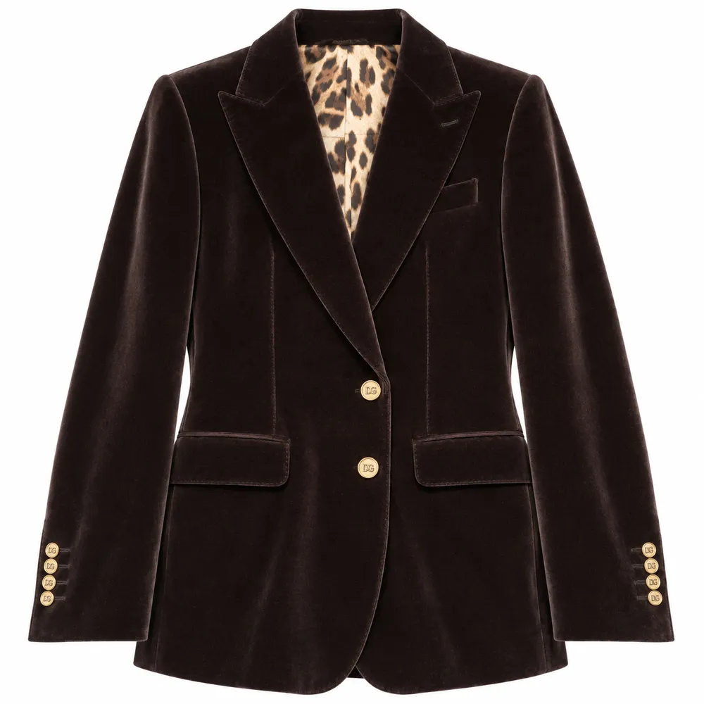 Dolce & Gabbana Jacket Velvet Brown