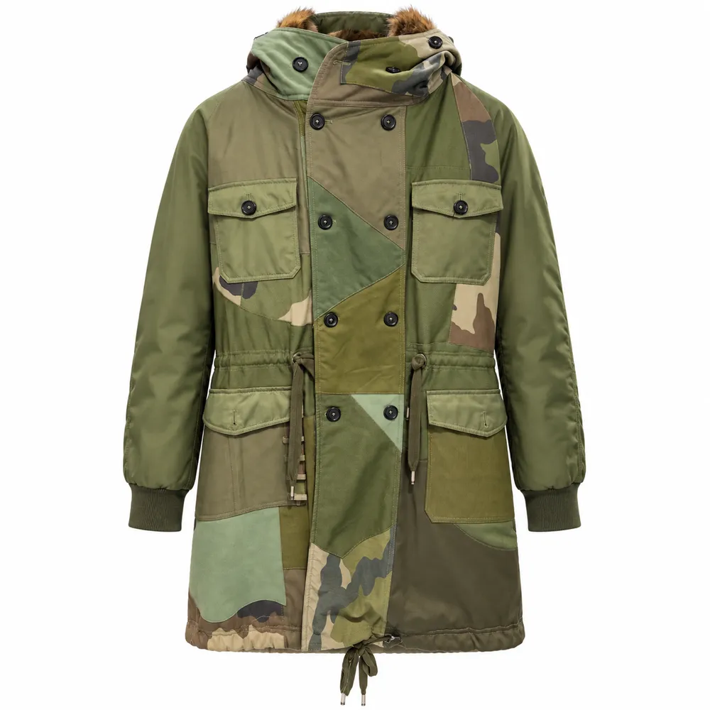 Dolce & Gabbana Jacket Mimetica Pelliccia Green