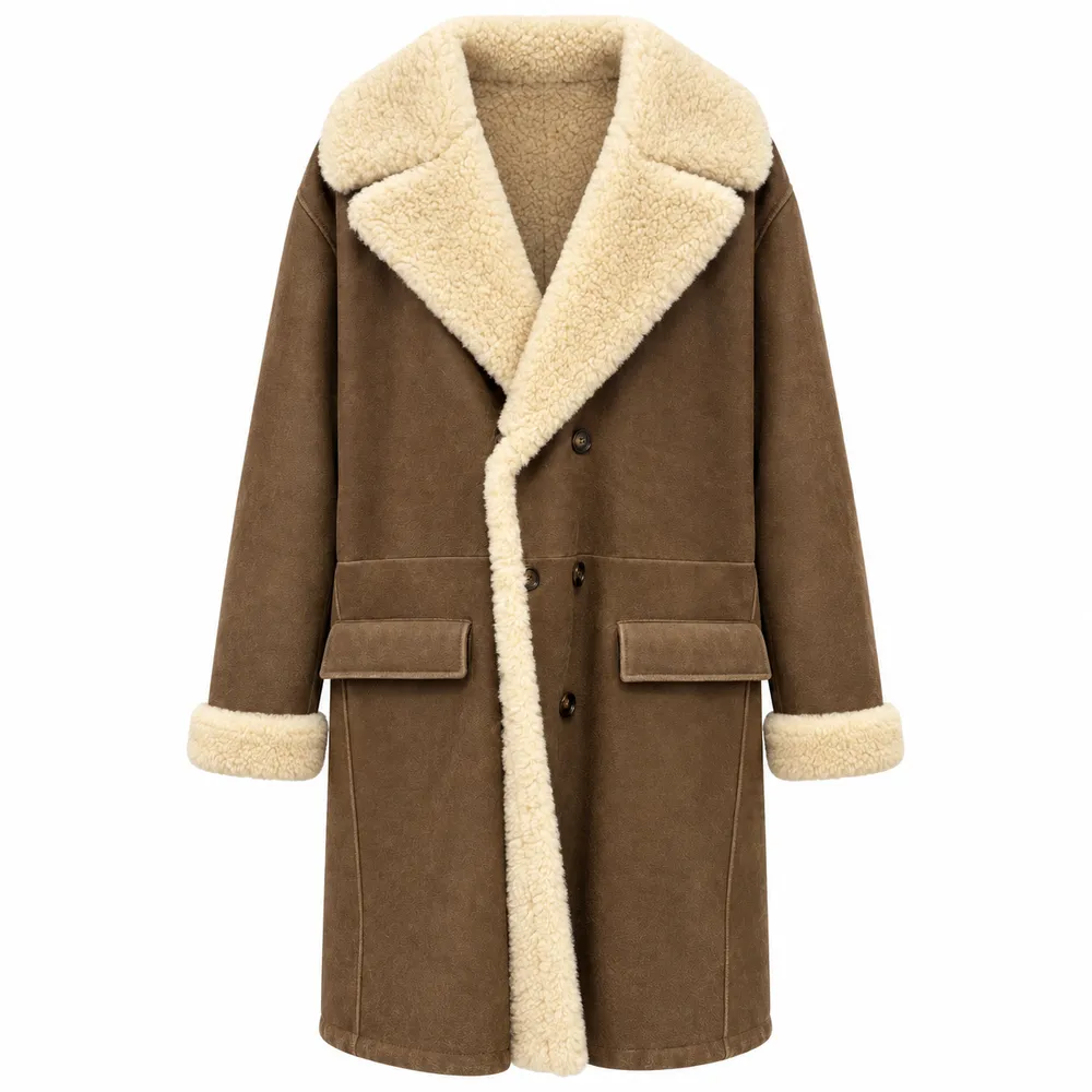 Dolce & Gabbana Coat Leather Brown