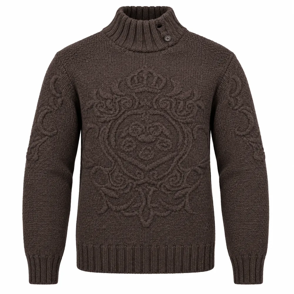 Dolce & Gabbana Sweater Rilievo Brown