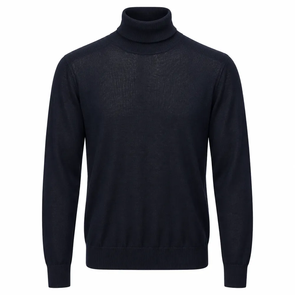 Dolce & Gabbana Turtleneck Wool Blue