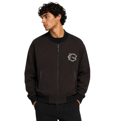 Dolce & Gabbana ブラックのボンバージャケット Bomber Felpato Black