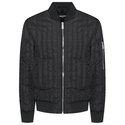 Dsquared2 ブラックのボンバージャケット Jacket Bomber Black