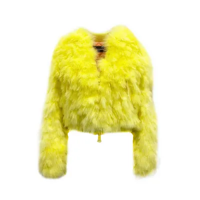 Dsquared2 イエローのボンバージャケット Feathers Bomber Jacket