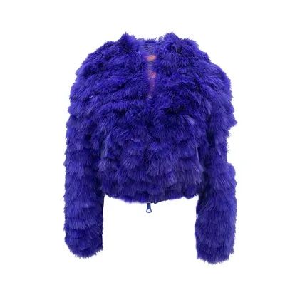 Dsquared2 ブルーのボンバージャケット Feathers Bomber Jacket