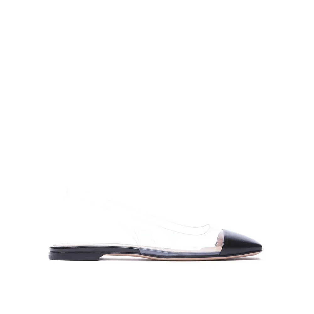Gianvito Rossi Plexi Slingback Flats