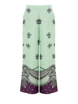 Gucci パンツ Print Silk Palazzo Pants
