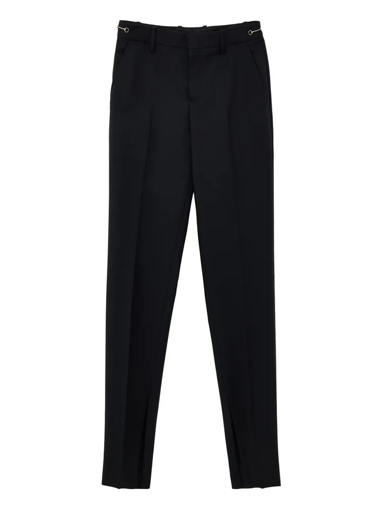 Gucci Black Tailored Trousers with Metallic Detail