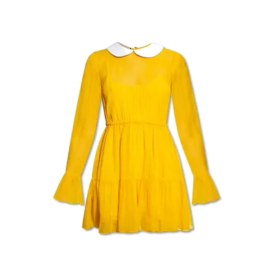 Gucci イエローのワンピース Silk Chiffon Dress
