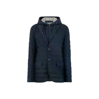 Herno ブルーのジャケット Linen Quilted Jacket