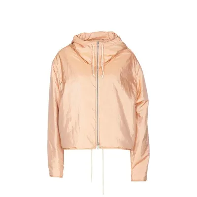 Jil Sander ピンクのパーカー Blend Silk Zip-Up Hooded Jacket