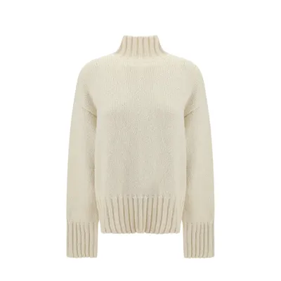 Jil Sander ホワイトのニット Wool And Silk Sweater