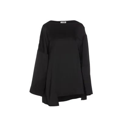 Jil Sander ブラックのシャツ Blend Silk Blouse