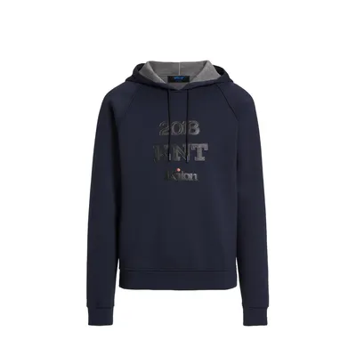 Kiton ブルーのパーカー KNT Hooded Sweatshirt