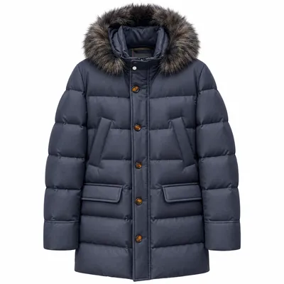 Moorer ブルーのジャケット Parka Barbieri Blue