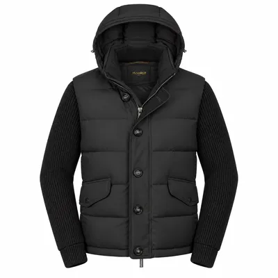Moorer ブラックのジャケット Jacket Foscolo Black