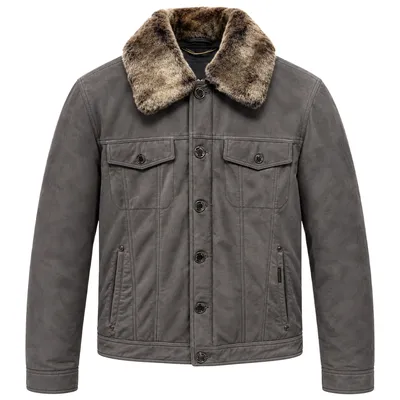 Moorer グレーのジャケット Jacket Leather Grey
