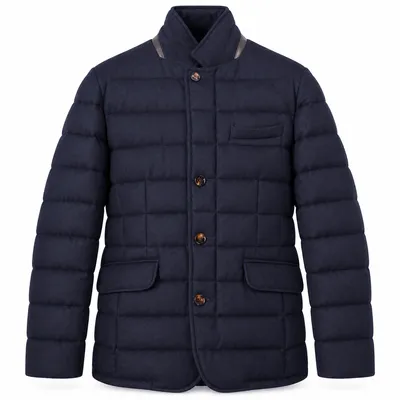 Moorer ネイビーのジャケット Jacket Quilted Wool Navy Blue