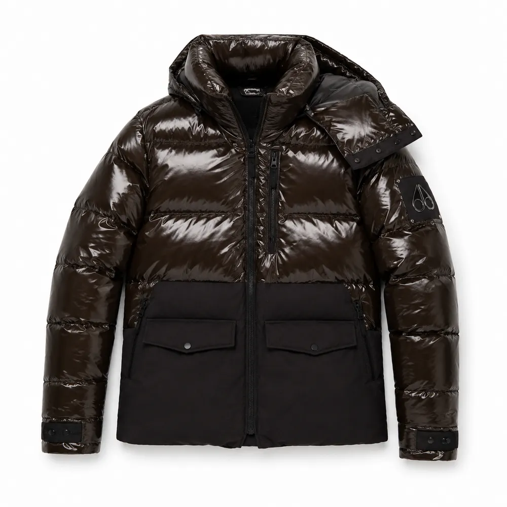 Moose Knuckles Jacket Padded Glossy Brown
