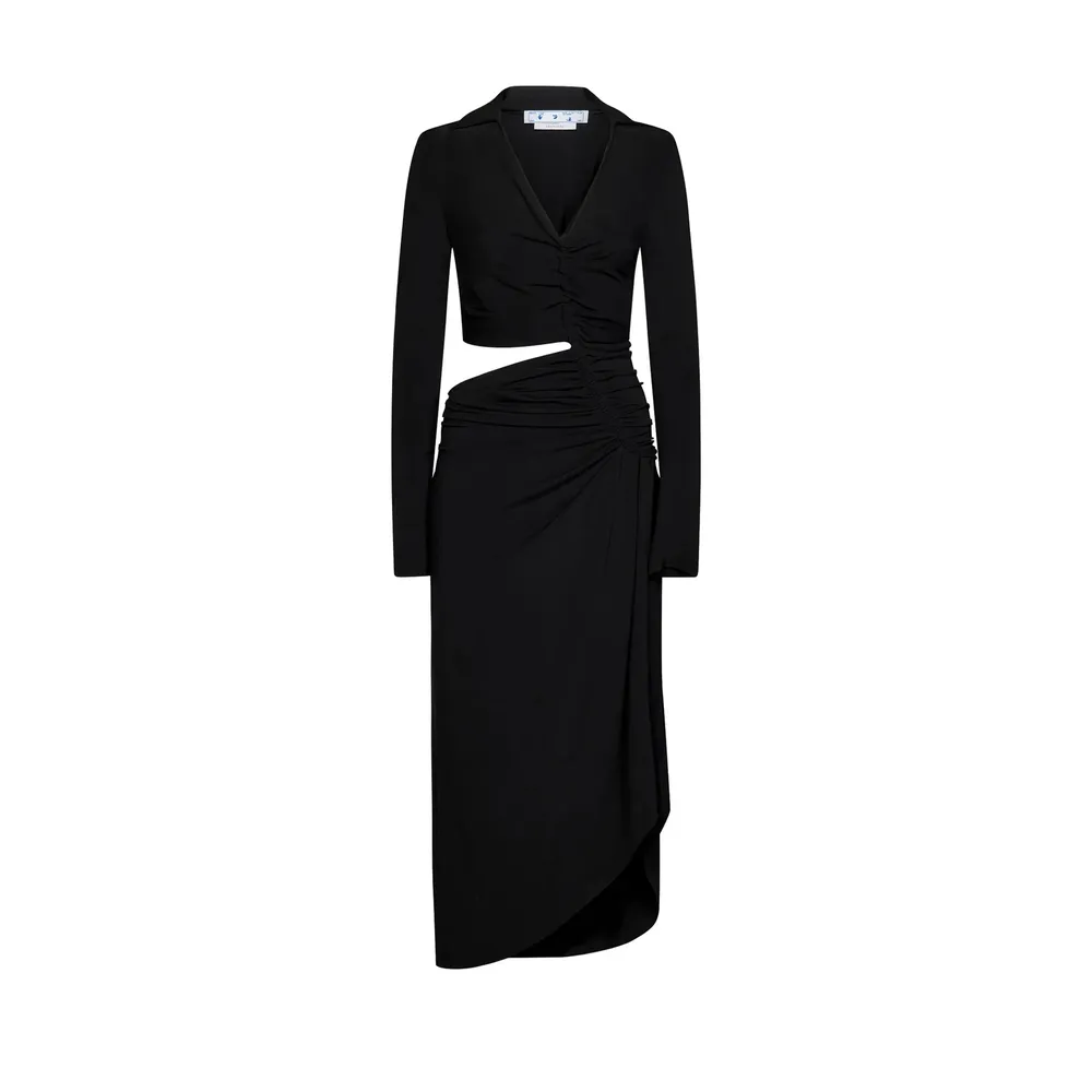 Off-White Cut-Out Midi Dress