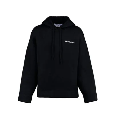 Off-White ブラックのパーカー Knitted Hoodie