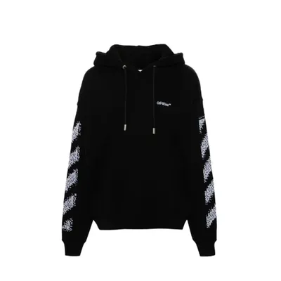 Off-White ブラックのパーカー Pixel Diag Skate Hooded Sweatshirt