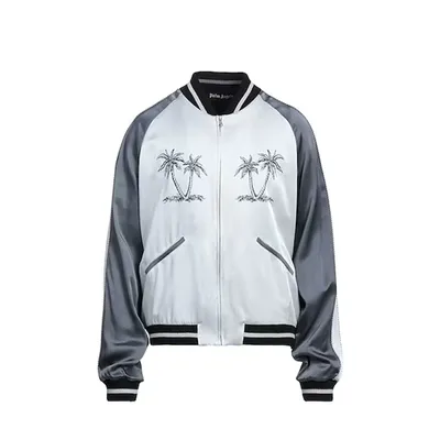 Palm Angels グレーのボンバージャケット Palms Souvenir Bomber Jacket
