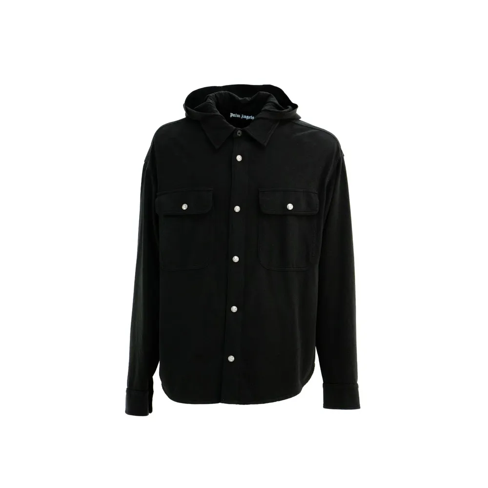 Palm Angels Classic Logo Hooded Overshirt