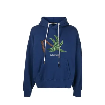 Palm Angels ブルーのパーカー Palm Angles Hoodie Sweatshirt